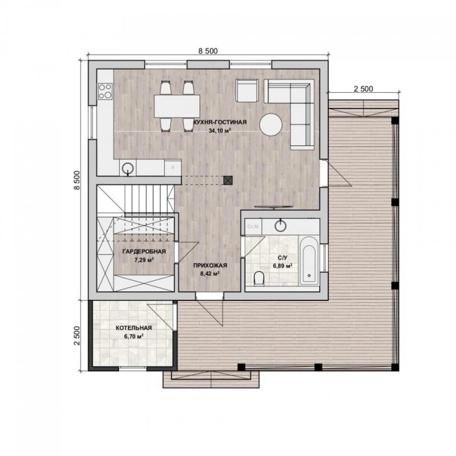 Планировка дома Реймс