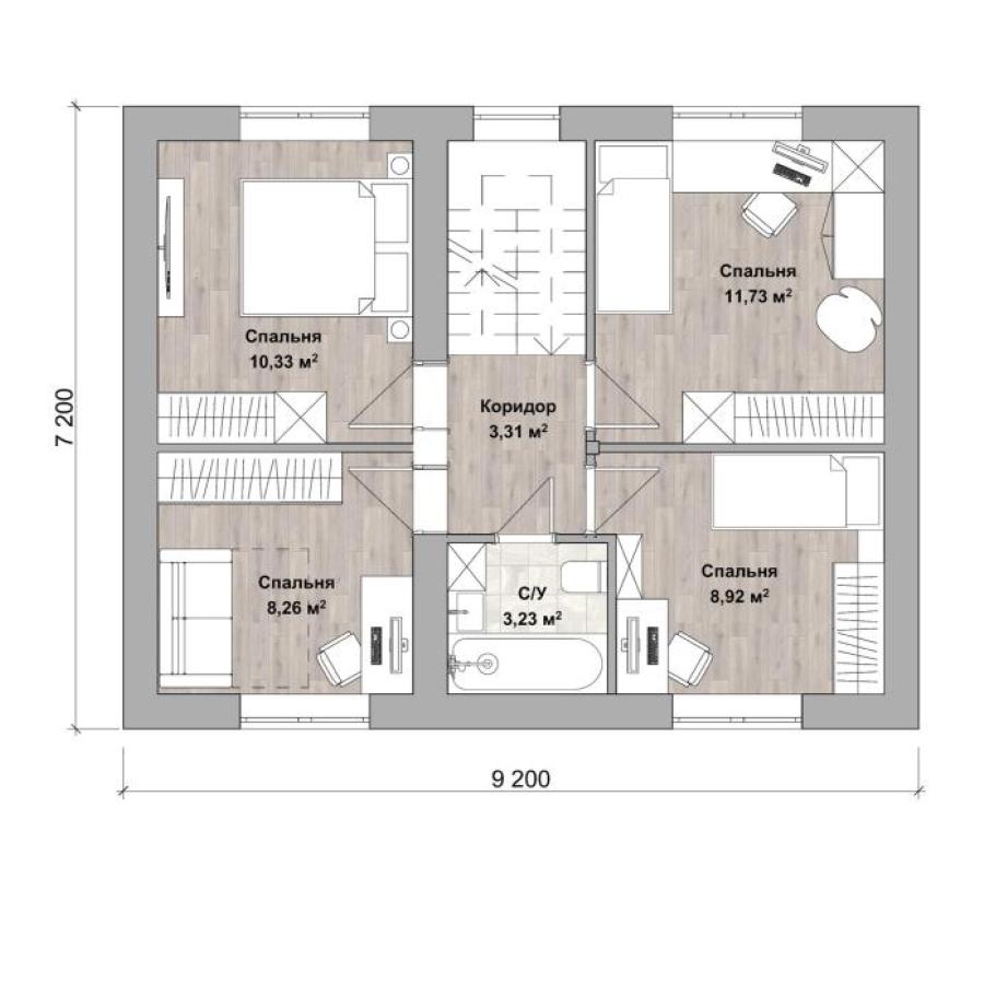 Планировка дома Аделита
